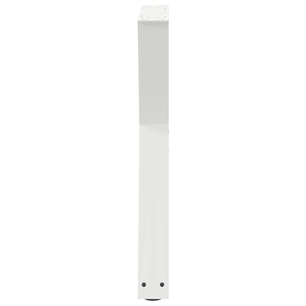 Produktbild för Matbordsben 2 st vita 50x(72-73,3) cm stål
