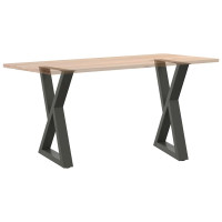 Produktbild för Matbordsben 2 st antracit 50x(72-73,3) cm stål
