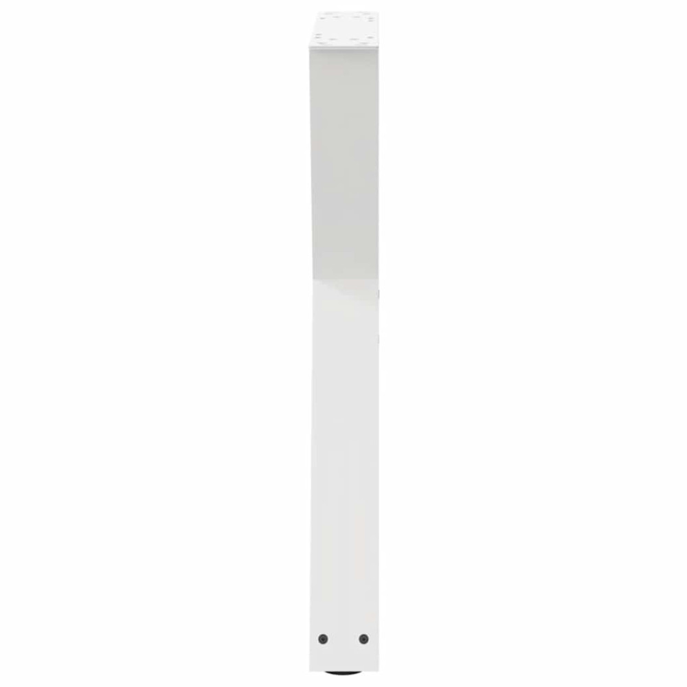 Produktbild för Matbordsben 2 st vita 60x(72-73,3) cm stål