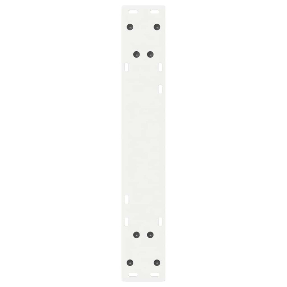 Produktbild för Matbordsben 2 st vita 60x(72-73,3) cm stål