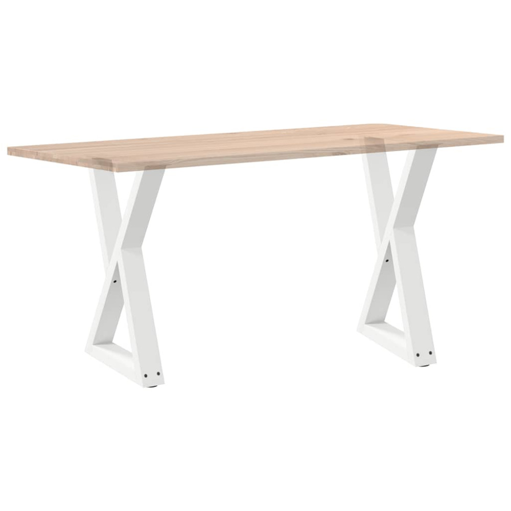 Produktbild för Matbordsben 2 st vita 60x(72-73,3) cm stål