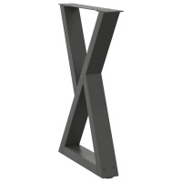 Produktbild för Matbordsben 2 st antracit 60x(72-73,3) cm stål