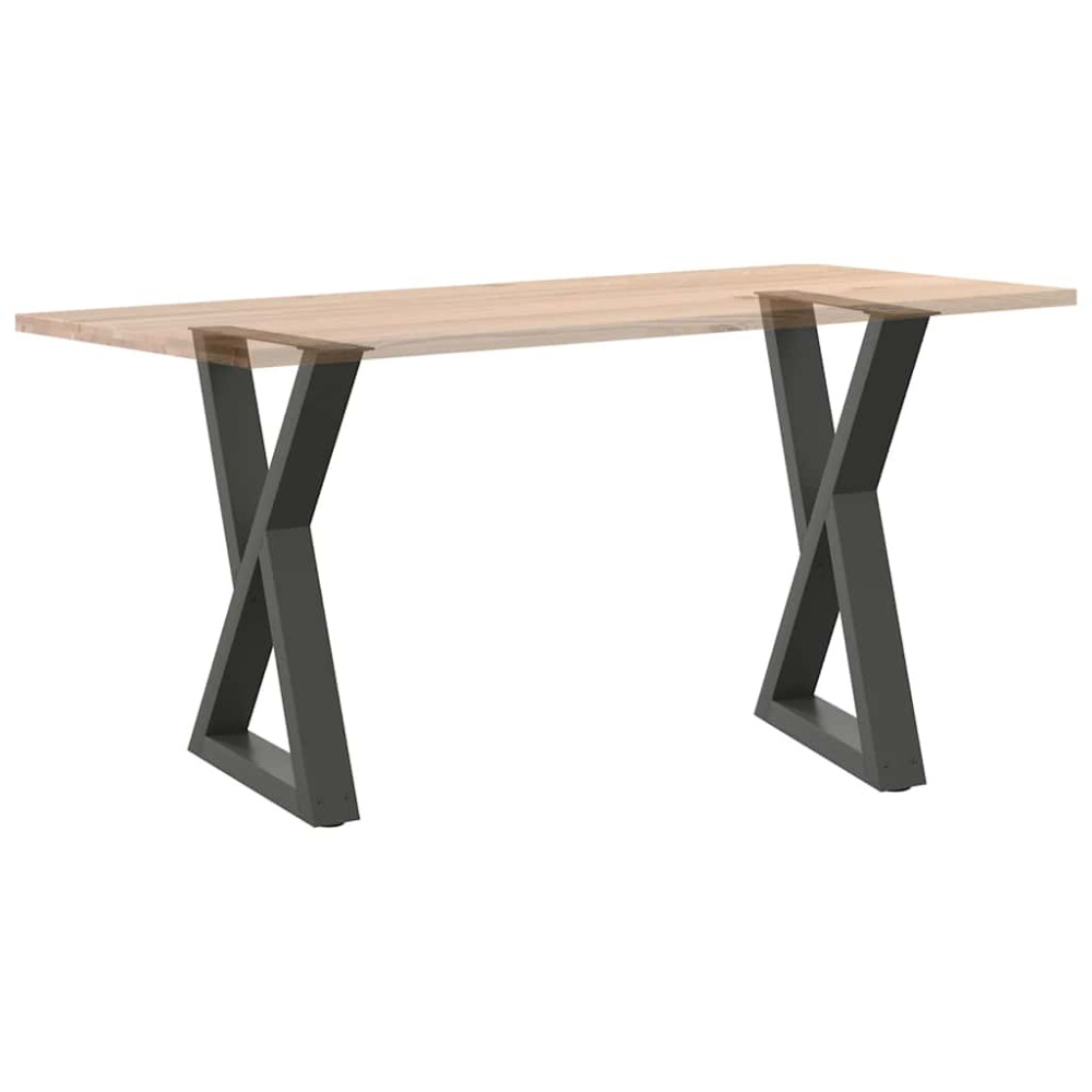 Produktbild för Matbordsben 2 st antracit 60x(72-73,3) cm stål