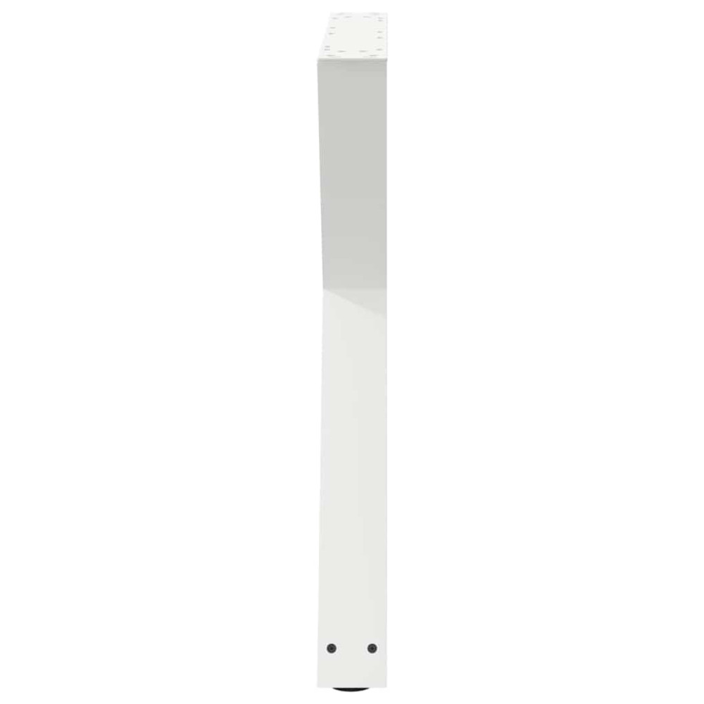 Produktbild för Matbordsben 2 st vita 70x(72-73,3) cm stål