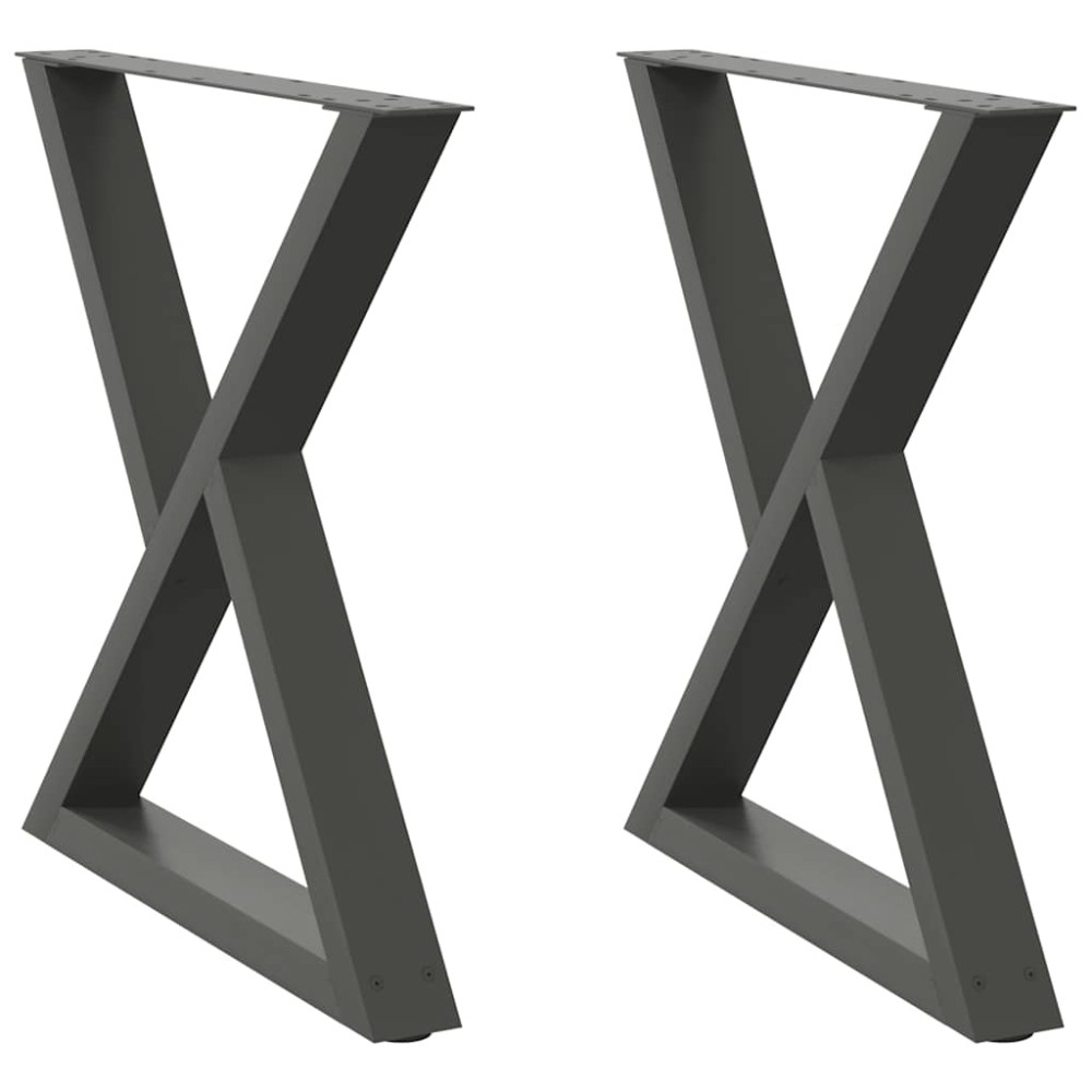 Produktbild för Matbordsben 2 st antracit 70x(72-73,3) cm stål