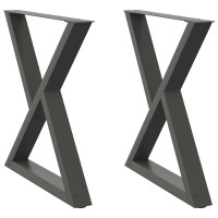 Produktbild för Matbordsben 2 st antracit 70x(72-73,3) cm stål