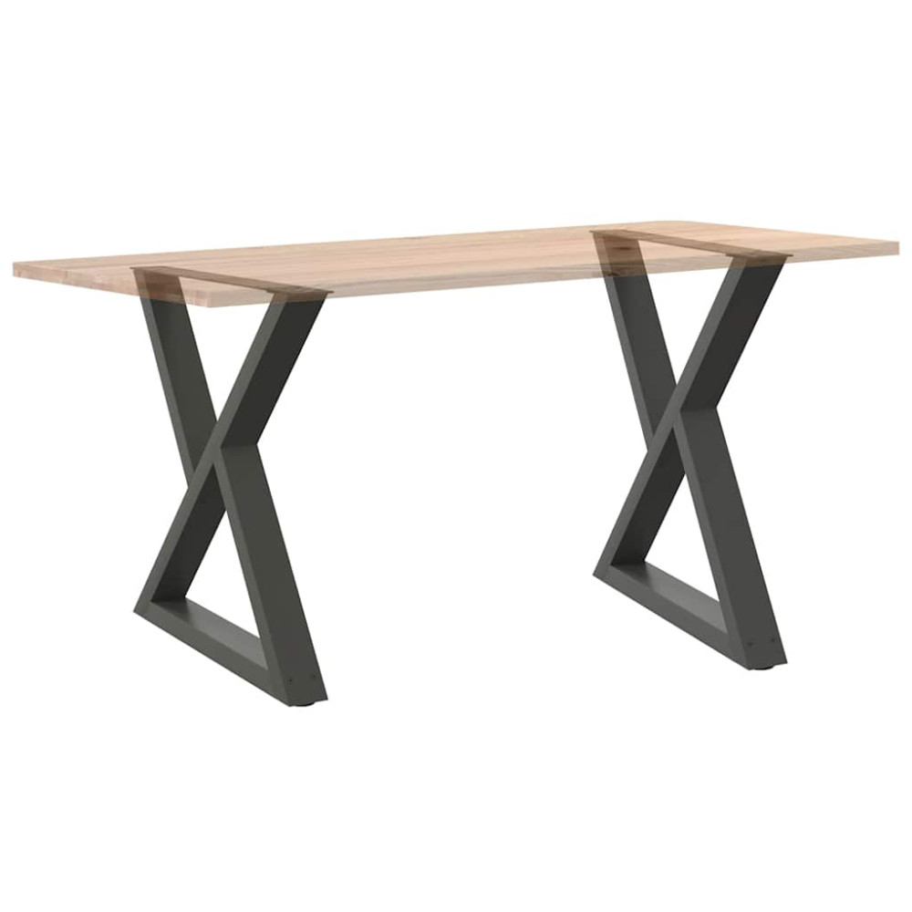 Produktbild för Matbordsben 2 st antracit 70x(72-73,3) cm stål