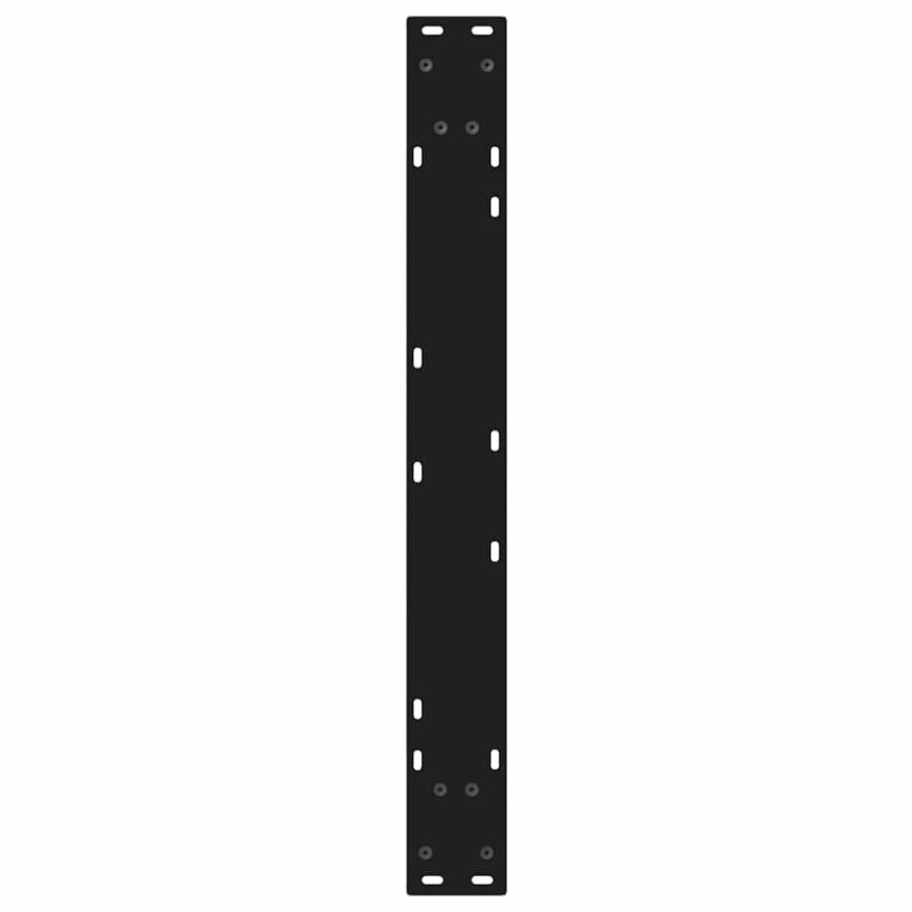Produktbild för Matbordsben 2 st svarta 80x(72-73,3) cm stål