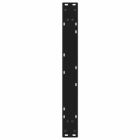Produktbild för Matbordsben 2 st svarta 80x(72-73,3) cm stål