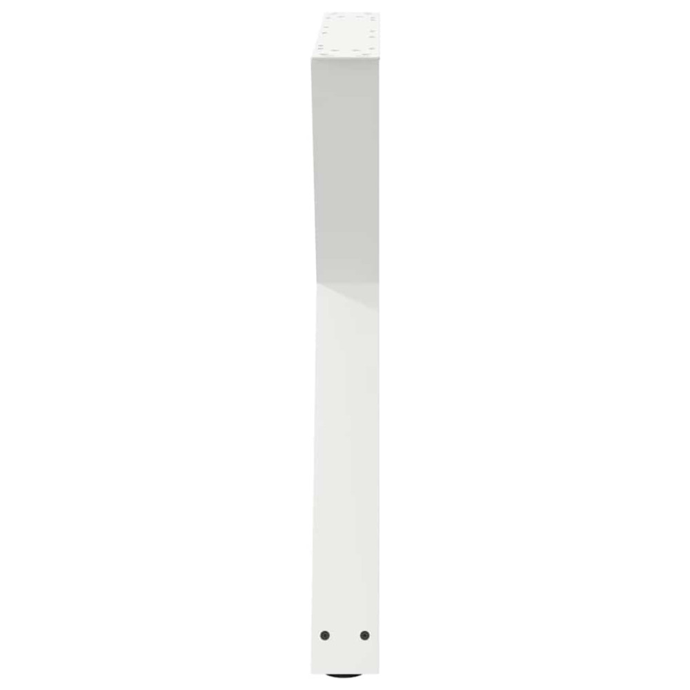 Produktbild för Matbordsben 2 st vita 80x(72-73,3) cm stål
