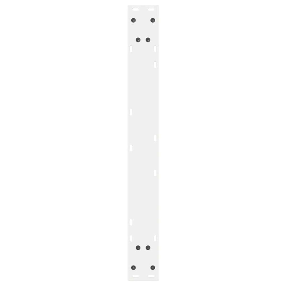 Produktbild för Matbordsben 2 st vita 80x(72-73,3) cm stål