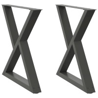 Produktbild för Matbordsben 2 st antracit 80x(72-73,3) cm stål