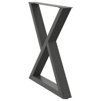 Produktbild för Matbordsben 2 st antracit 80x(72-73,3) cm stål