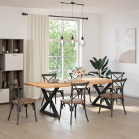 Produktbild för Matbordsben 2 st svarta 90x(72-73,3) cm stål