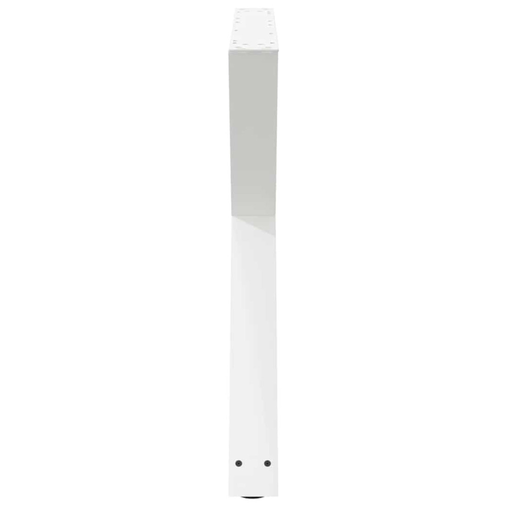 Produktbild för Matbordsben 2 st vita 90x(72-73,3) cm stål