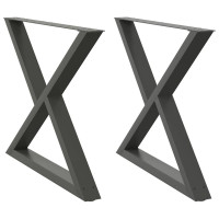 Produktbild för Matbordsben 2 st antracit 90x(72-73,3) cm stål