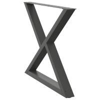 Produktbild för Matbordsben 2 st antracit 90x(72-73,3) cm stål