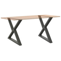 Produktbild för Matbordsben 2 st antracit 90x(72-73,3) cm stål
