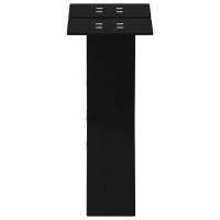 Produktbild för Soffbordsben X-formade 2 st svarta 40x(30-31) cm stål