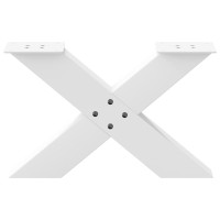 Produktbild för Soffbordsben X-formade 2 st vita 50x(30-31) cm stål