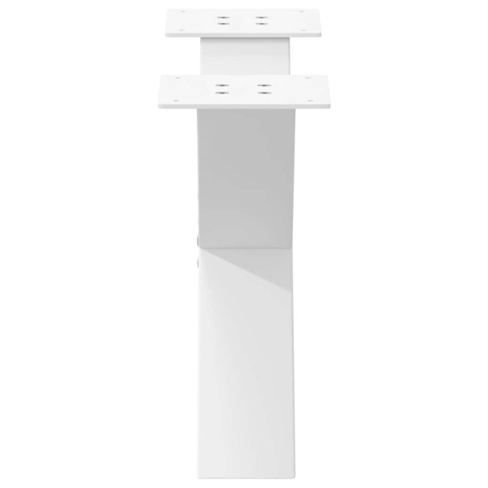Produktbild för Soffbordsben X-formade 2 st vita 50x(30-31) cm stål