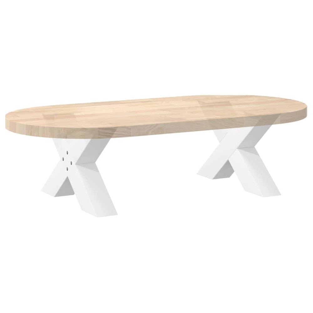 Produktbild för Soffbordsben X-formade 2 st vita 50x(30-31) cm stål