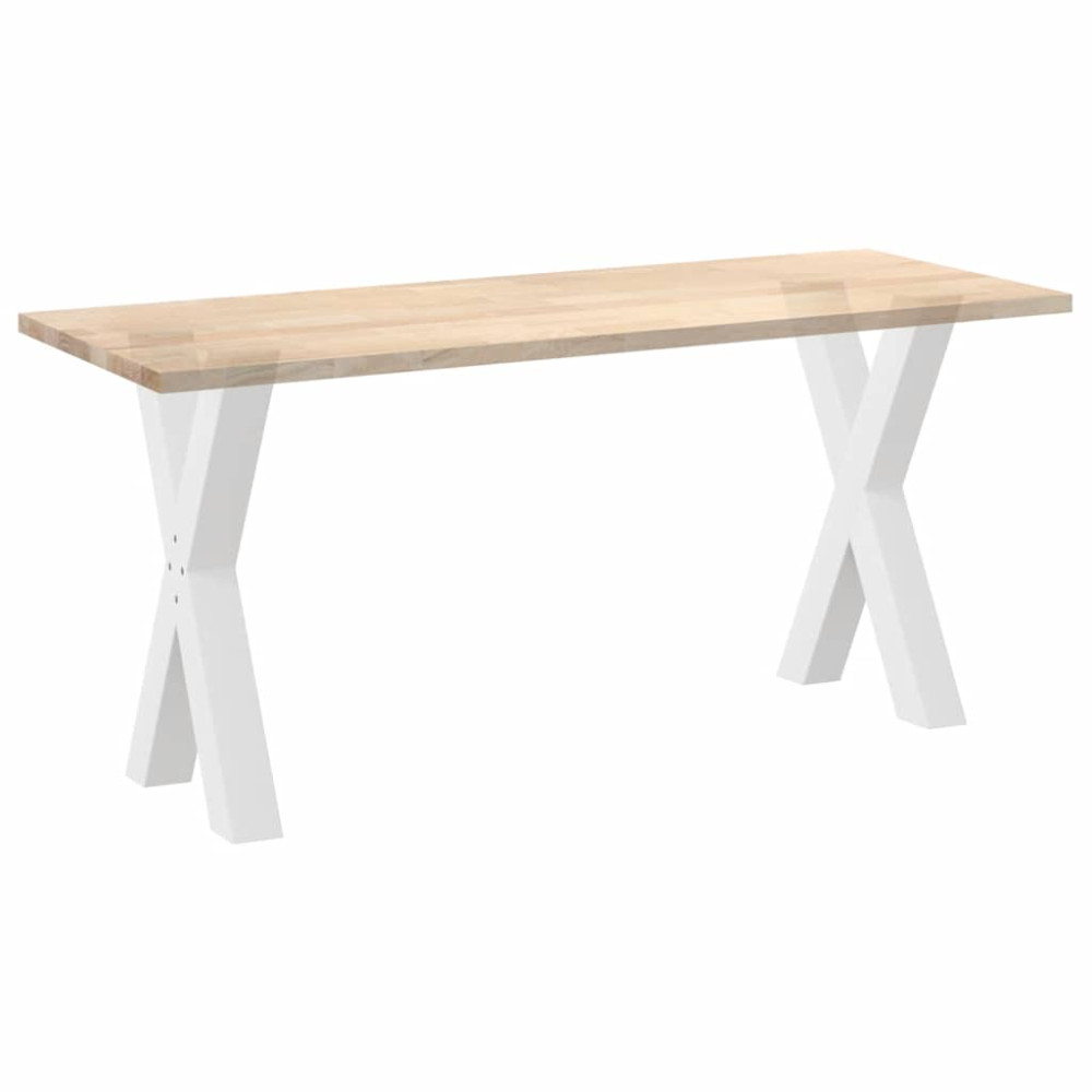 Produktbild för Matbordsben X-formade 2 st vita 50x(72-73) cm stål