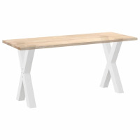 Produktbild för Matbordsben X-formade 2 st vita 50x(72-73) cm stål
