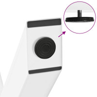 Produktbild för Matbordsben X-formade 2 st vita 50x(72-73) cm stål