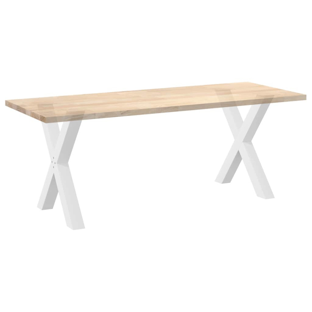 Produktbild för Matbordsben X-formade 2 st vita 70x(72-73) cm stål