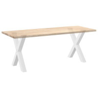 Produktbild för Matbordsben X-formade 2 st vita 70x(72-73) cm stål
