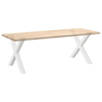 Produktbild för Matbordsben X-formade 2 st vita 90x(72-73) cm stål