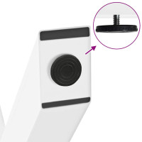 Produktbild för Matbordsben X-formade 2 st vita 90x(72-73) cm stål