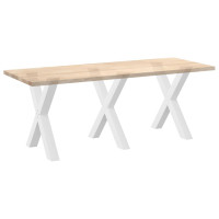 Produktbild för Matbordsben X-formade 3 st vita 70x(72-73) cm stål