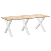 Produktbild för Matbordsben X-formade 3 st vita 90x(72-73) cm stål