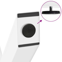 Produktbild för Matbordsben X-formade 3 st vita 90x(72-73) cm stål