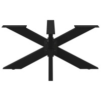 Produktbild för Soffbordsben spindelformad svart 98x58x(42-43) cm stål