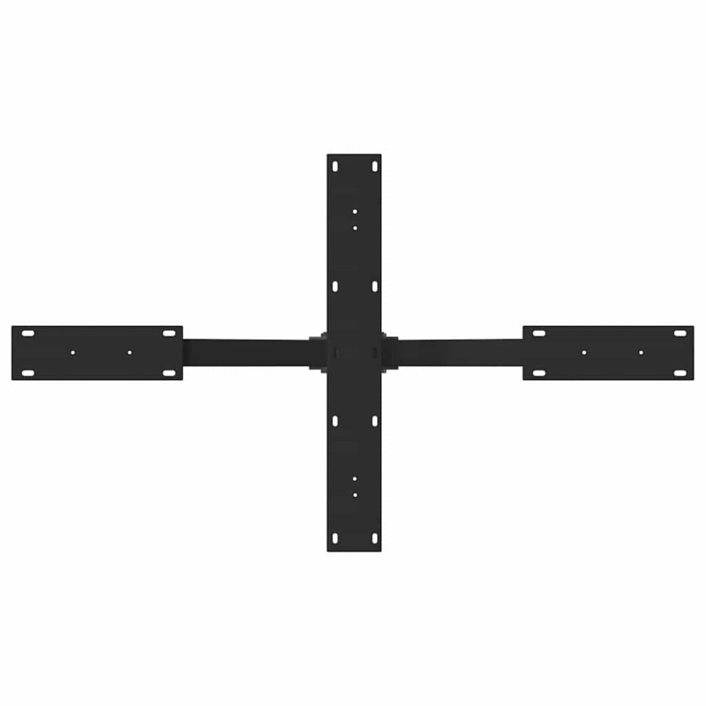 Produktbild för Soffbordsben spindelformad svart 98x58x(42-43) cm stål
