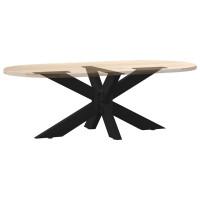 Produktbild för Soffbordsben spindelformad svart 98x58x(42-43) cm stål