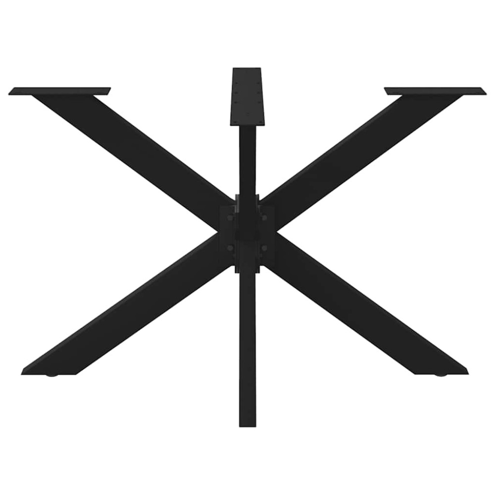 Produktbild för Matbordsben spindelformad svart 120x68x(72-73) cm stål