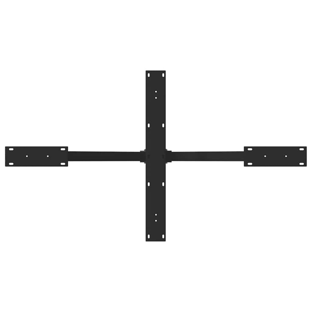 Produktbild för Matbordsben spindelformad svart 120x68x(72-73) cm stål