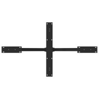 Produktbild för Matbordsben spindelformad svart 120x68x(72-73) cm stål