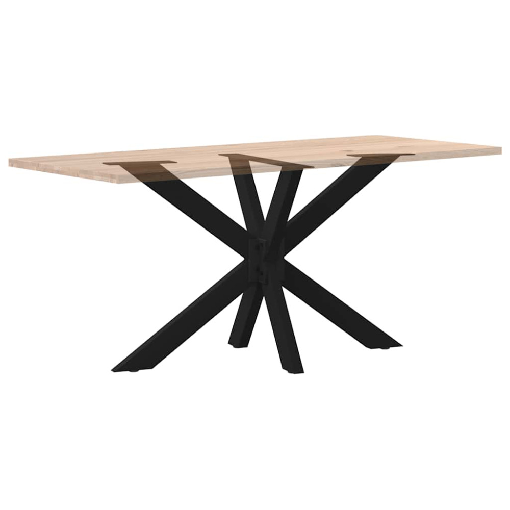 Produktbild för Matbordsben spindelformad svart 120x68x(72-73) cm stål
