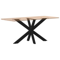 Produktbild för Matbordsben spindelformad svart 120x68x(72-73) cm stål