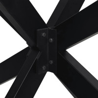Produktbild för Matbordsben spindelformad svart 120x68x(72-73) cm stål