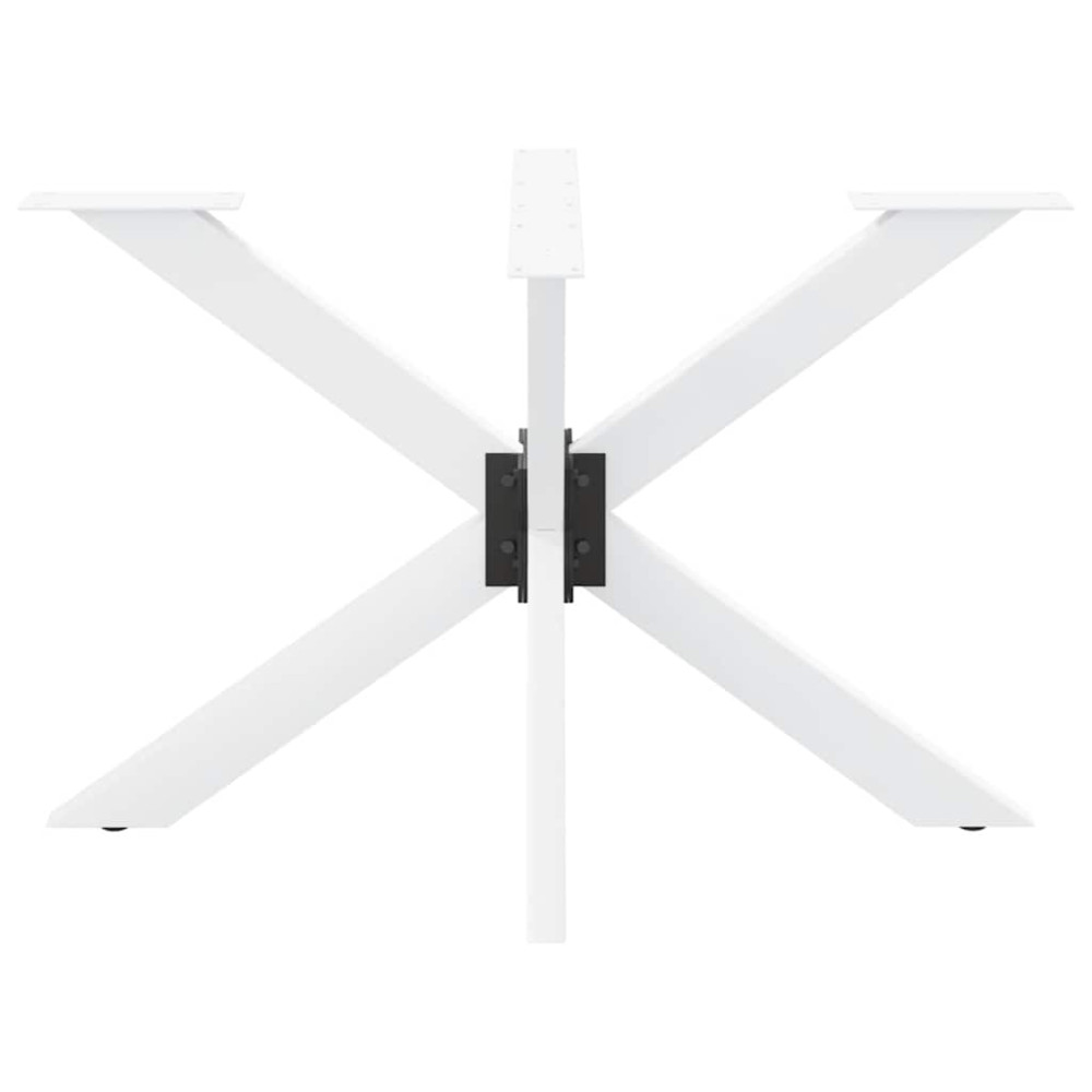 Produktbild för Matbordsben spindelformad vit 120x68x(72-73) cm stål
