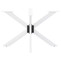 Produktbild för Matbordsben spindelformad vit 120x68x(72-73) cm stål