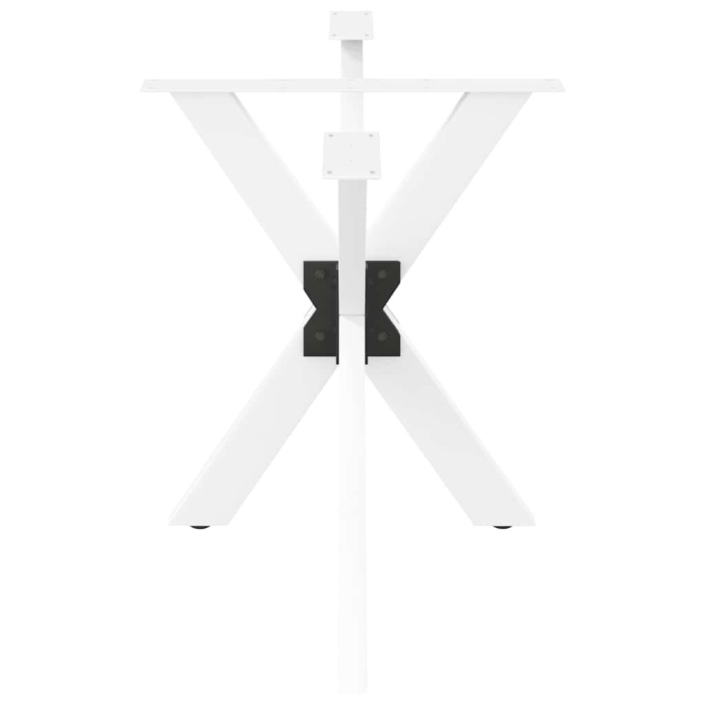 Produktbild för Matbordsben spindelformad vit 120x68x(72-73) cm stål