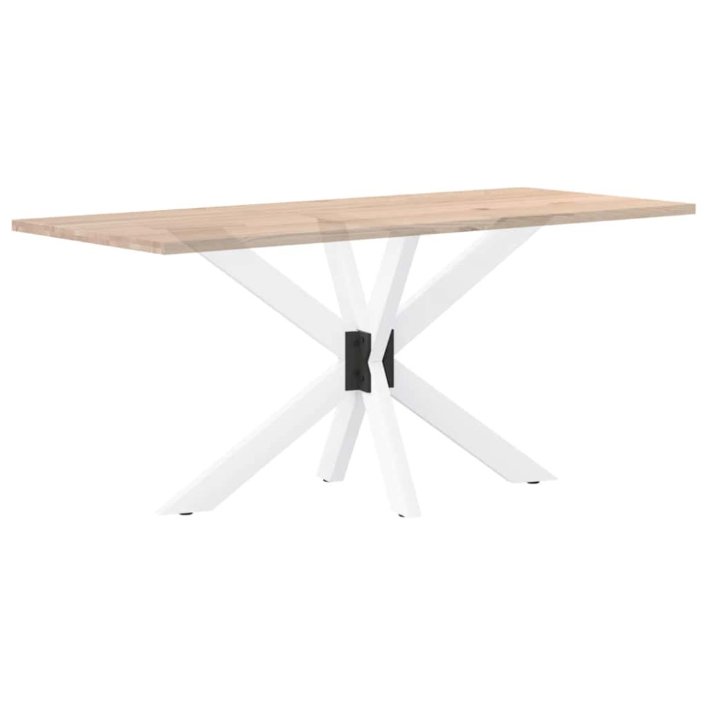 Produktbild för Matbordsben spindelformad vit 120x68x(72-73) cm stål