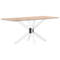 Produktbild för Matbordsben spindelformad vit 120x68x(72-73) cm stål